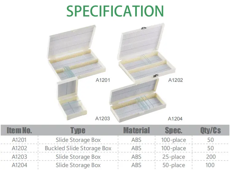 thumbnail image 2 of Blank Microscope Slide Kit – 50 Slides & 100 Cover Slips + 25-Slot Storage Box – CB Brand 2 of 3