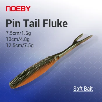 NOEBY 10cm 4.8g Artificial Wobble Soft Baits with Pin Tail, Soft Jig Trailer Fishing Jerkbait for Bass – Soft Lure – view 4