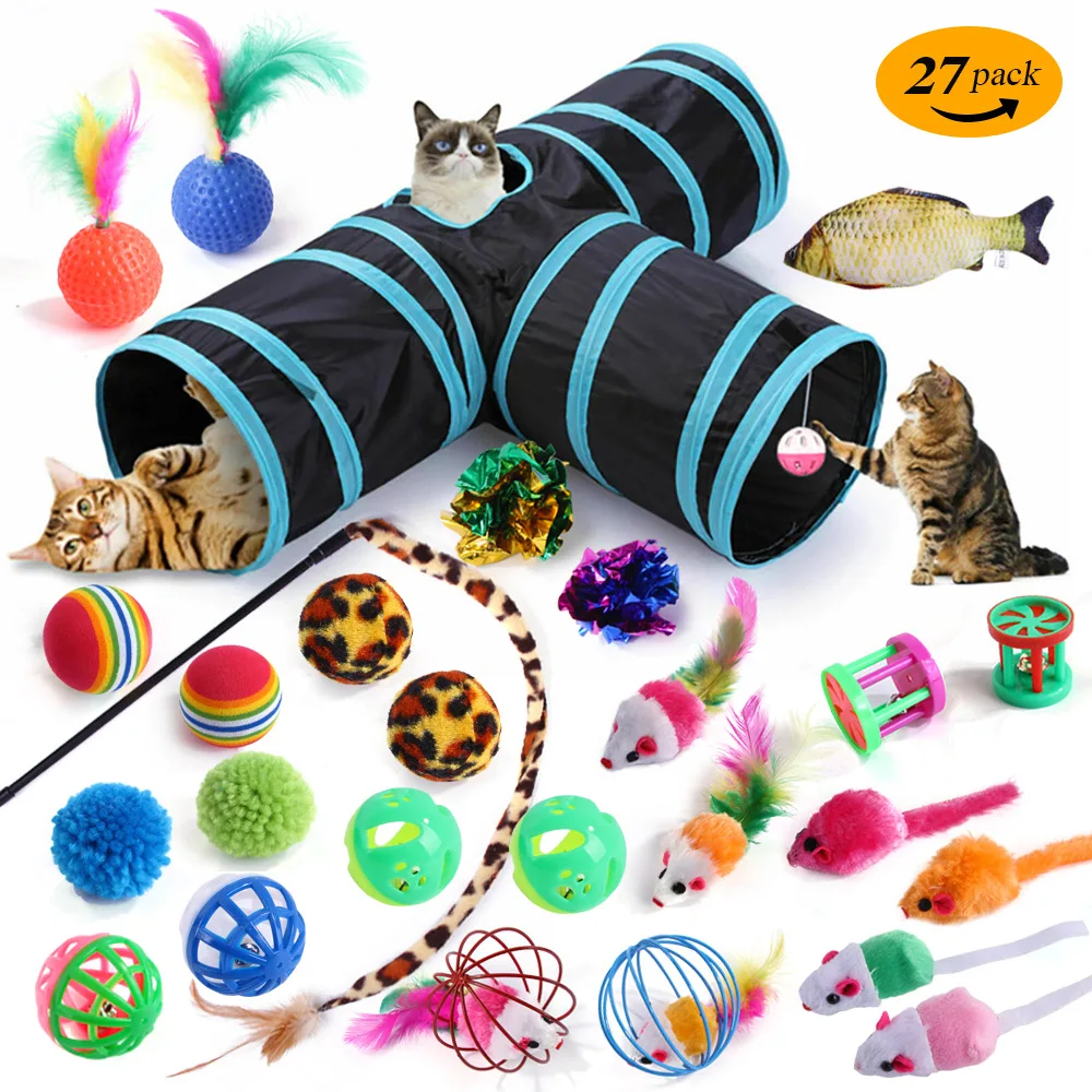 Custom logo Cat Toy Set Interactive Assorted Designs Cat Toys Pack