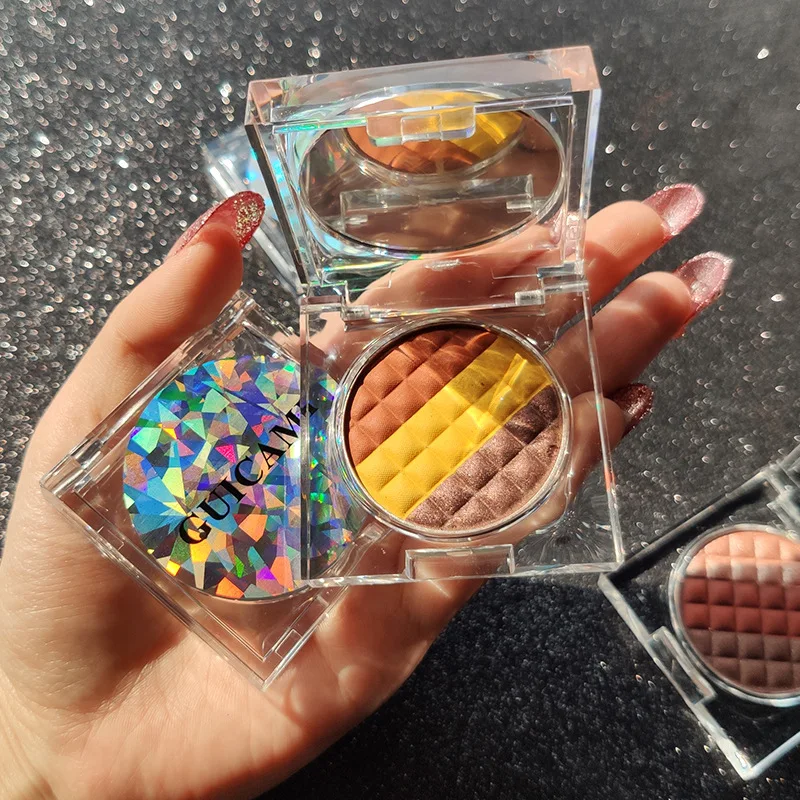 Компактная Трехцветная шоколадная Косметика Премиум-Качества, косметические инструменты, палитра теней для век частной торговой марки