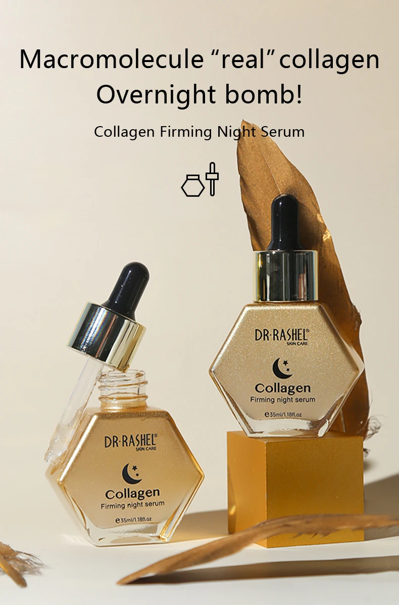 For DR RASHEL Revitalizing Night Serum Oily Combination Skin Collagen Firming Lightening Moisturizer Anti-Aging Whitening Aging