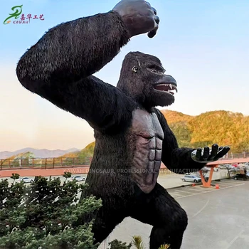 Big Gorilla King Kong Animatronic Gorilla Statue Animal Model Custom for Park Display