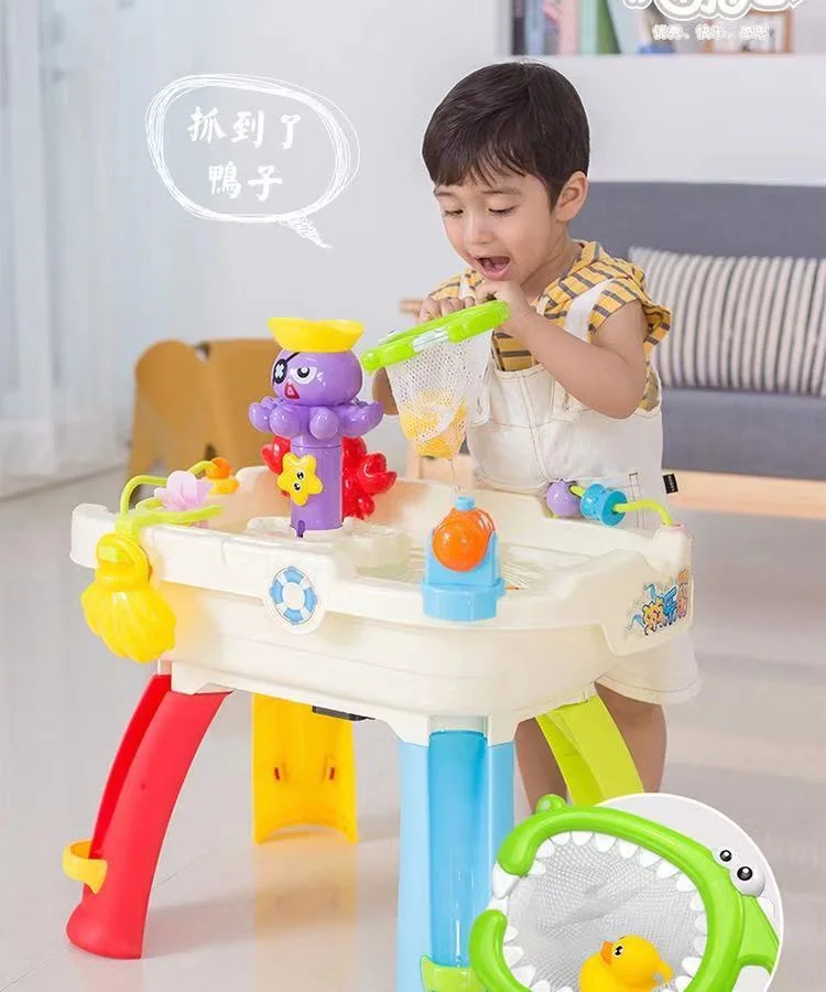 Забавные Животные душ игра Дети ванная комната рыба брызги воды Настольная детская рыбалка игрушки