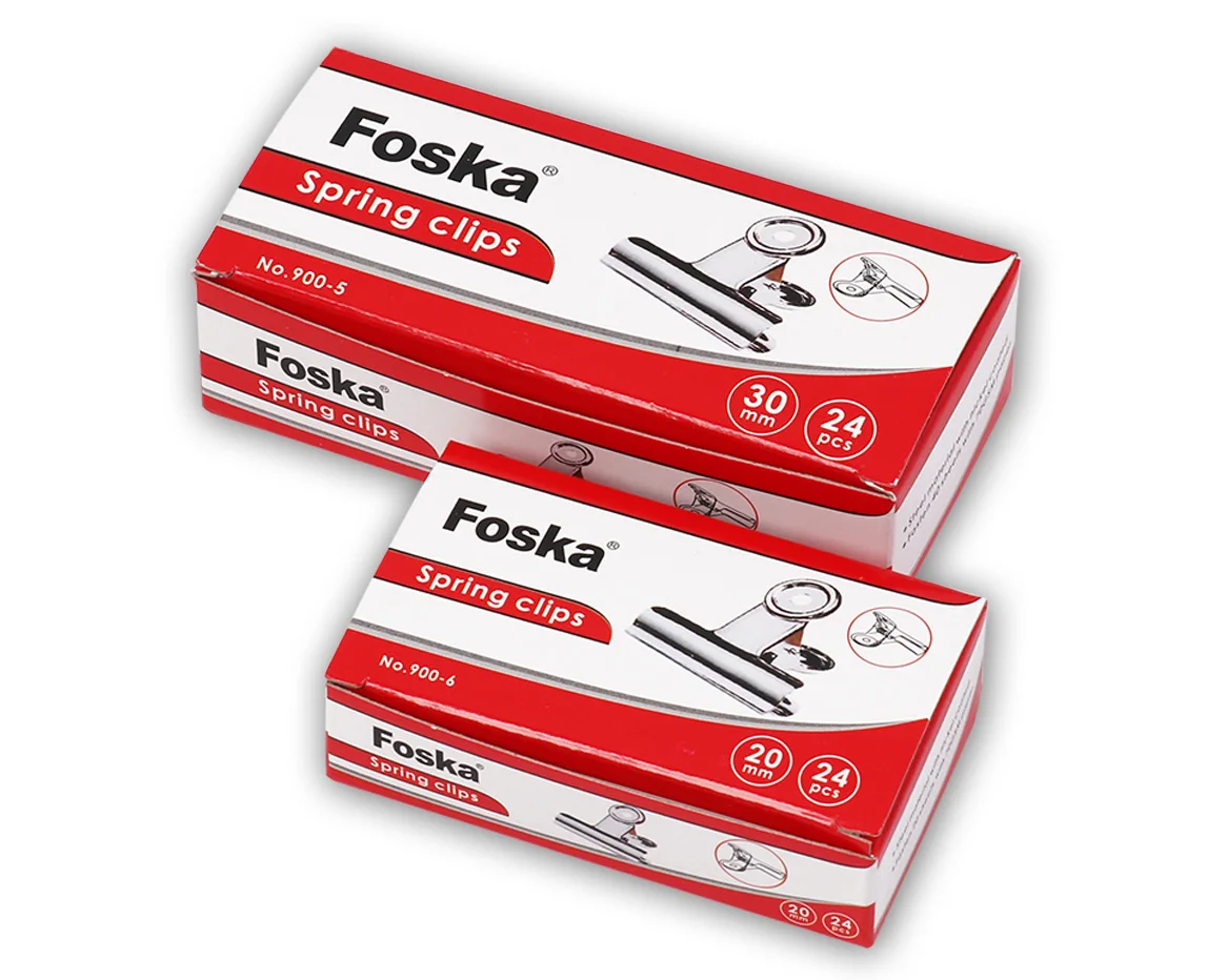 Foska Stationery Good Quality Metal Spring Paper Bulldog Clips - Buy ...