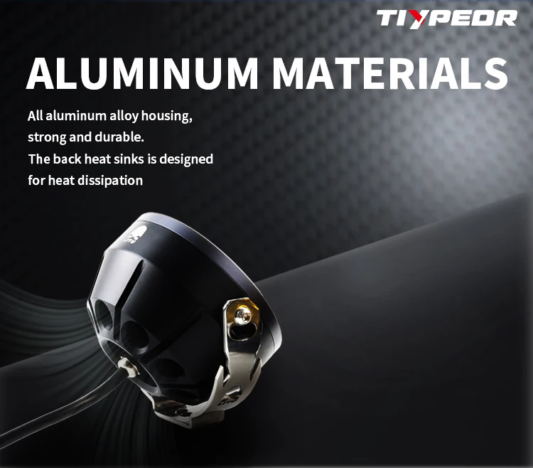 TIYPEOR Super Bright High Power Headlamp Auxiliary Headlight CNC Aluminum Daytime Running Light for Off-road Motorcycle ATV SUV factory