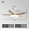 52inch -White + natural wood color
