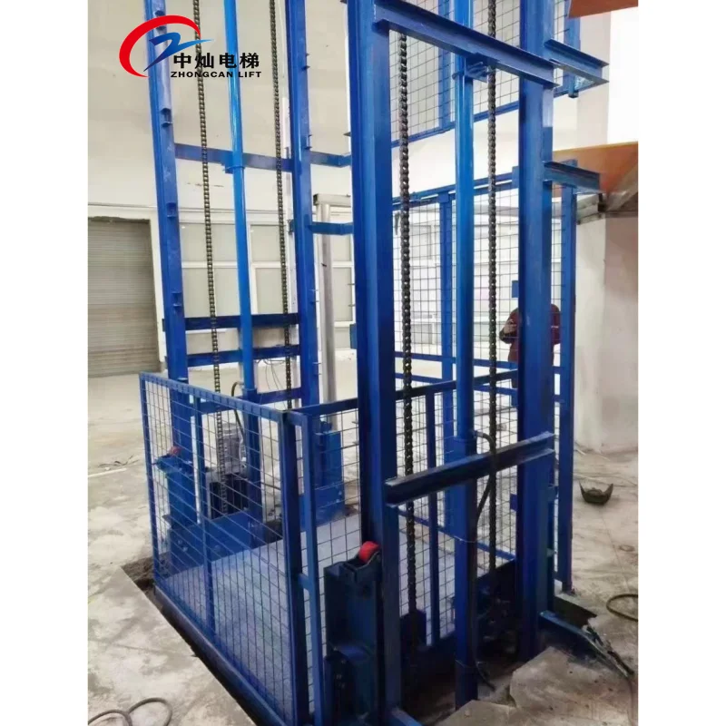 3 Ton 5 Ton Factory Warehouse Freight Elevator Cargo Lift 500kg 1000kg Guide Rail Hydraulic Vertical Goods Lifting