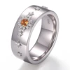 Bague moissanite en or massif 14 carats véritable