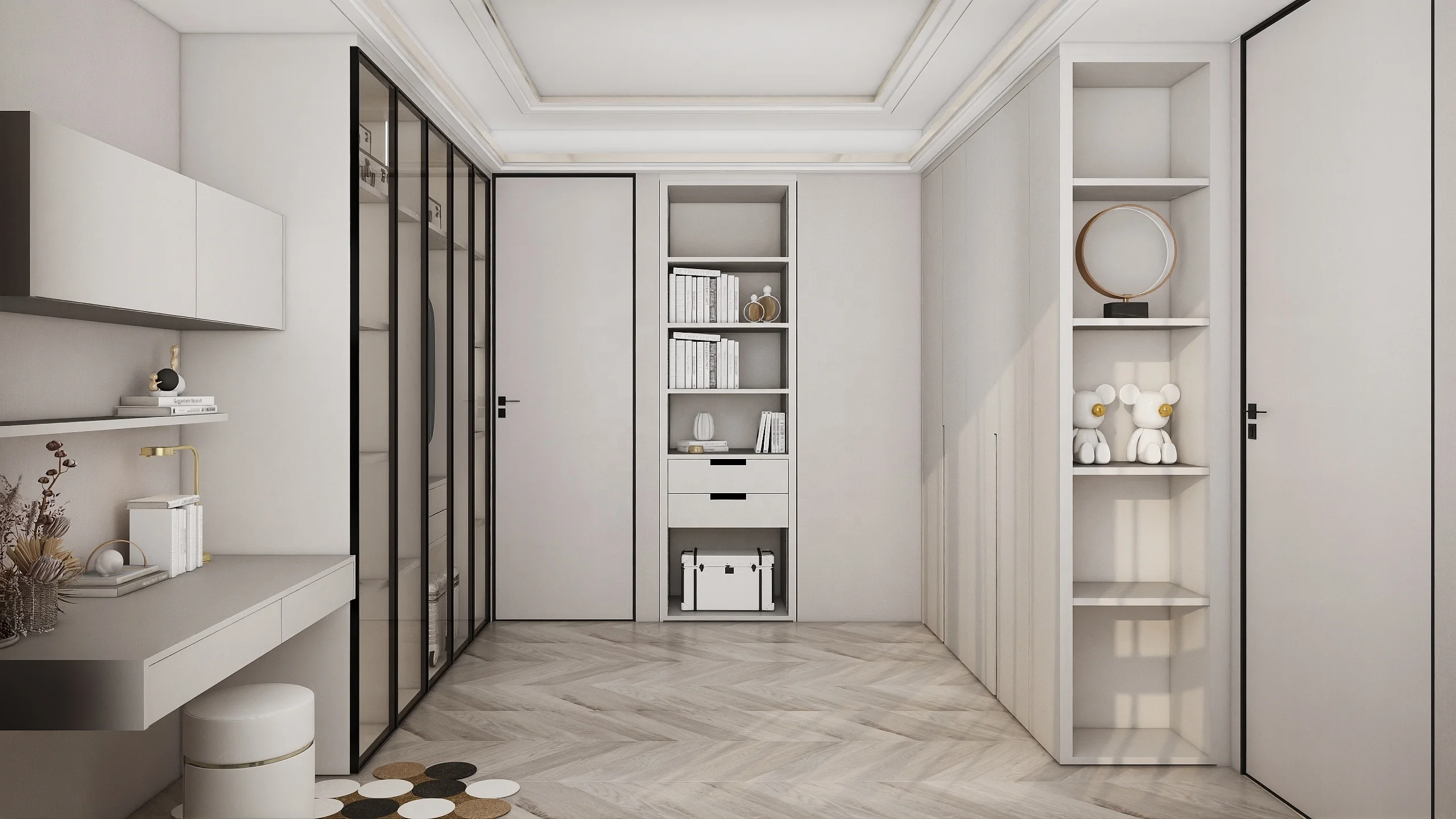 SJUMBO Manufacturer Customized Bedroom Walk-in Portable Wardrobe Closet Modern Wooden Wardrobe Room Cabinets