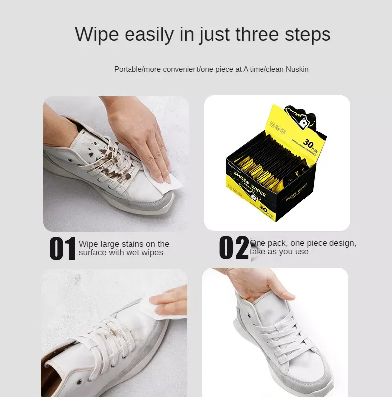 Custom Logo Quick Cleaning Shoes Wipes Sneaker Cleaner Wet Wipes For ...