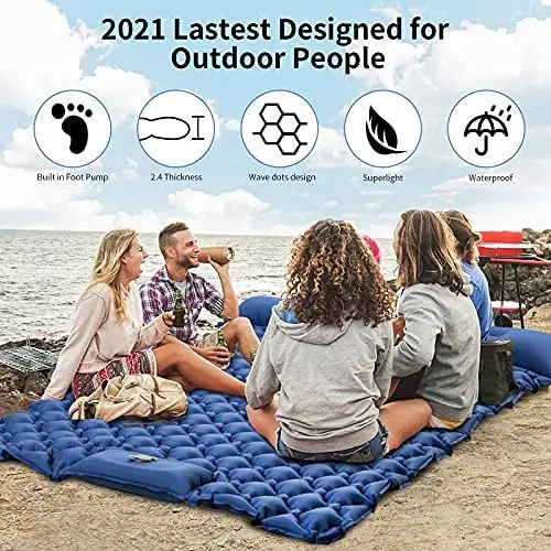 Cuscino Gonfiabile Da Viaggio Ultraleggero - Per Campeggio, Spiaggia, Ufficio, Con Custodia Portatile