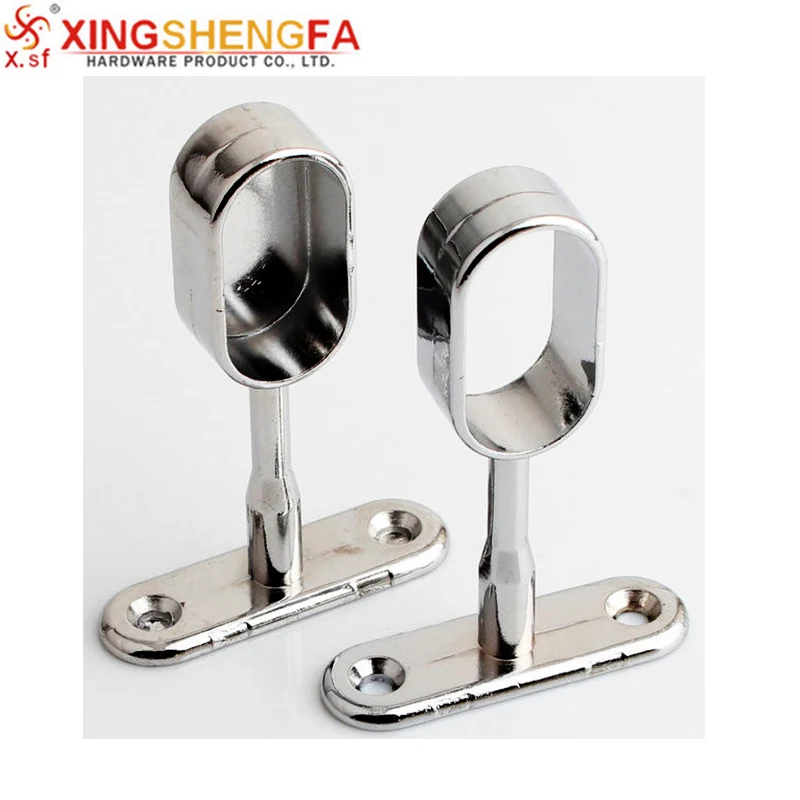 INCREWAY 4-Pack Adjustable Closet Rod Brackets – Zinc Alloy, Hollow Design, For Wardrobe, Bathroom, Or Curtain Rods - View #2