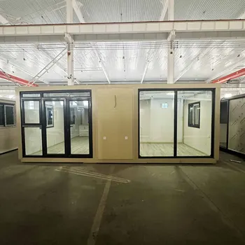 40ft Foldable Steel Container House 3 Bedroom Prefabricated Expandable Home Office with Sandwich Panel for Apartment Use