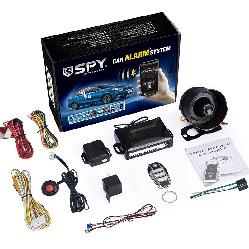 SPY Universal 433.92MHz Car Alarms 80-100m With Two Way Remote Control Car Alarm Security System