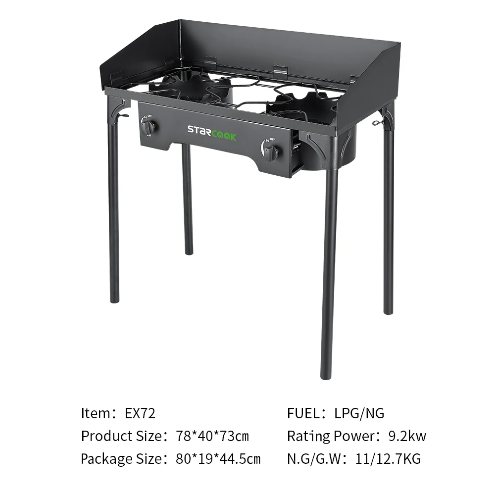 Cast Iron Burner Easy Clean Camping Bbq Outdoor Party Gas Stoves South