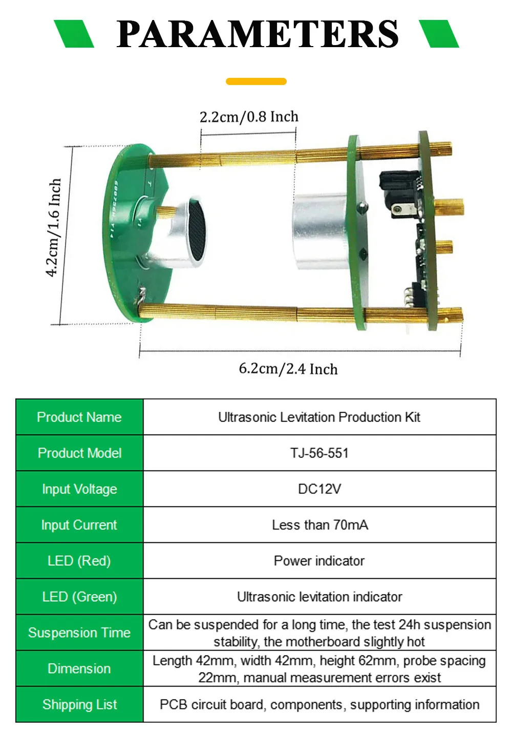 On Demand Unassemboled DIY Ultrasonic Levitation Kit Floating Standing Wave Control DIY Soldering Project Electronic