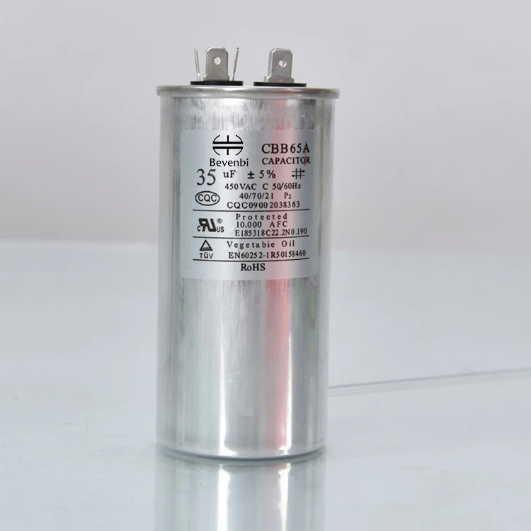 Bevenbi  Ac Compressor Cbb5 CBB65 Capacitor 20uf 450vac Motor Run  Capacitor Hvac Capacitors