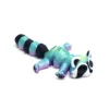 Mapache de cola larga - degradado multicolor caramelo