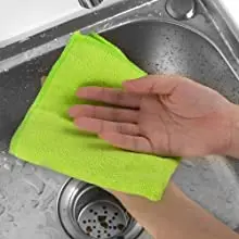 Тряпки из микрофибры в коробке (50 шт.) Многоразовые для очистки без острых махровых полотенец