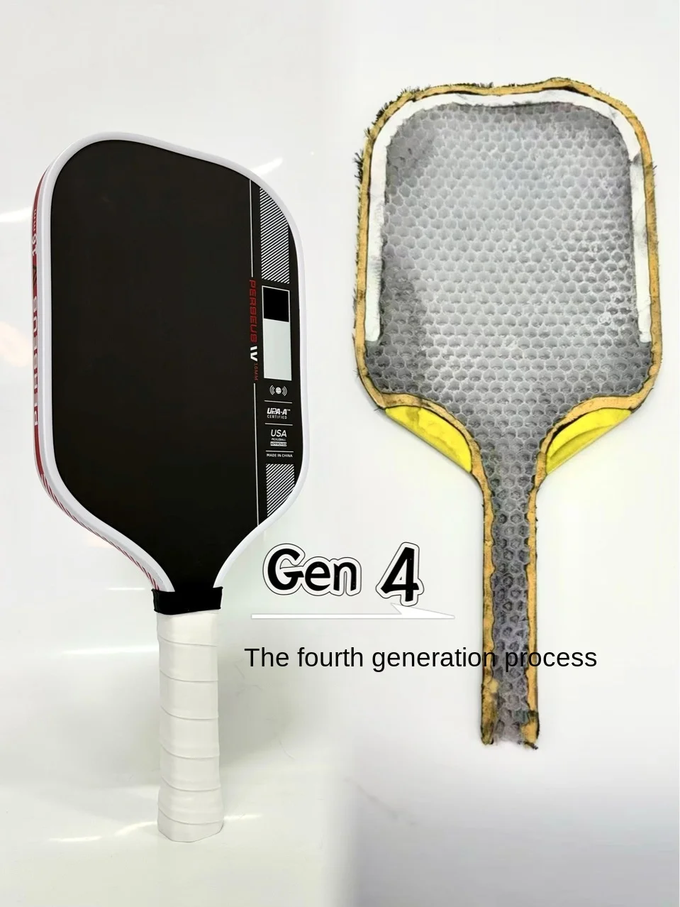 High Quality 16mm Carbon Fiber Gen 4 Paddle Matte for Pickleball Racket Durable with Factory Direct Supply Pickleball Paddle factory