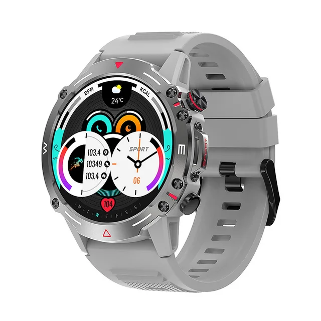 2024 New arrival amoled smart watch metal HK87 410mah large battery BT call outdoors IP68 waterproof Reloj HK87 smartwatch