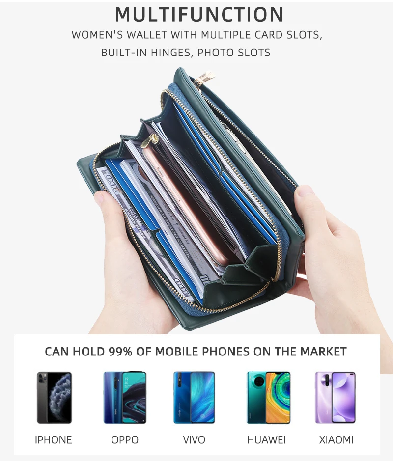 Baellerry Women's Fashionable Long Cell Phone Wallets