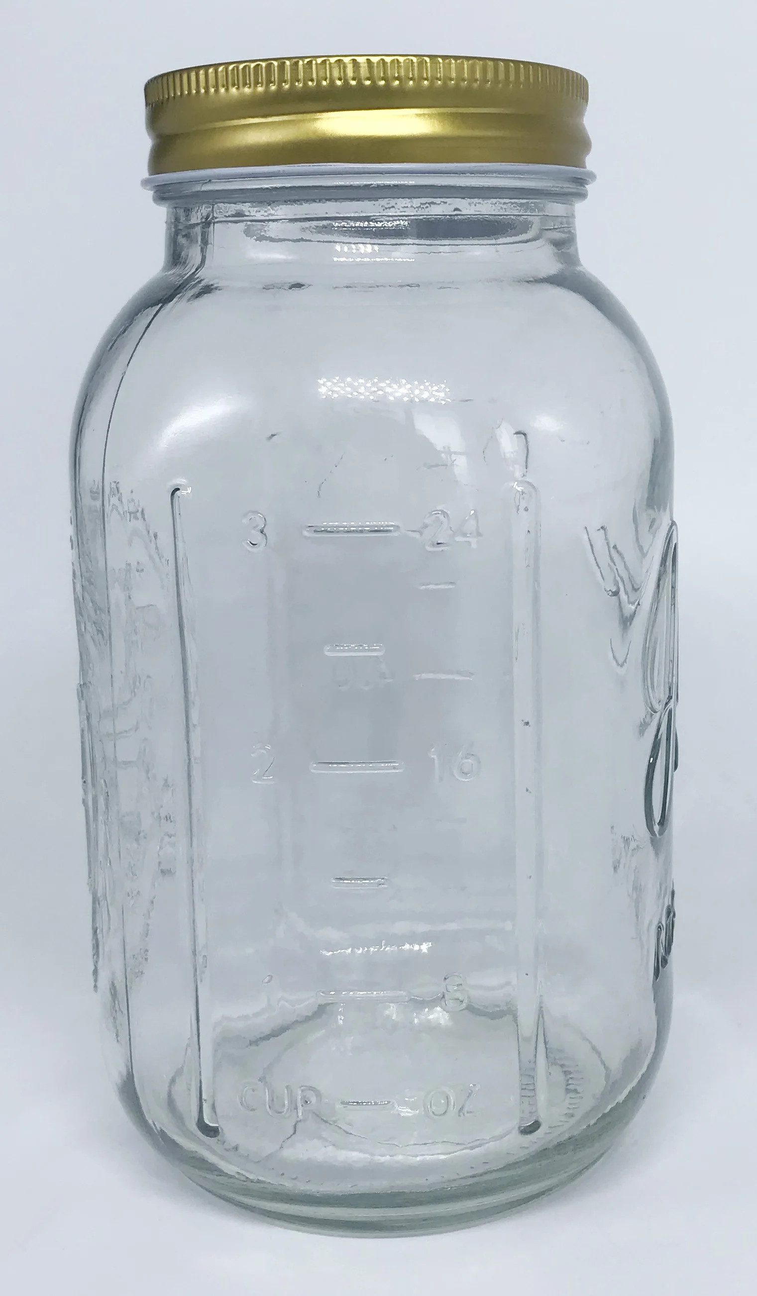 24oz glass mason jar/glass jar with metal lid/glass storage jar with Embossed Logo