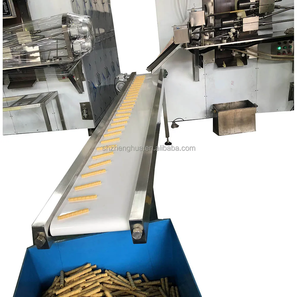 Long Service Latest Design Full Automatic Wafer Stick Production Line Egg Roll Making Machine