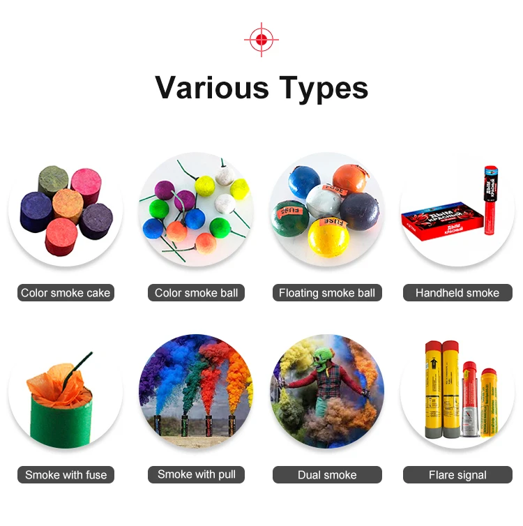 Chinese Factory Wire Pull Dual Smoke Color Flare rainbow Colors Smoke Fireworks China Daytime Pyro Smoke Bombs for Photography