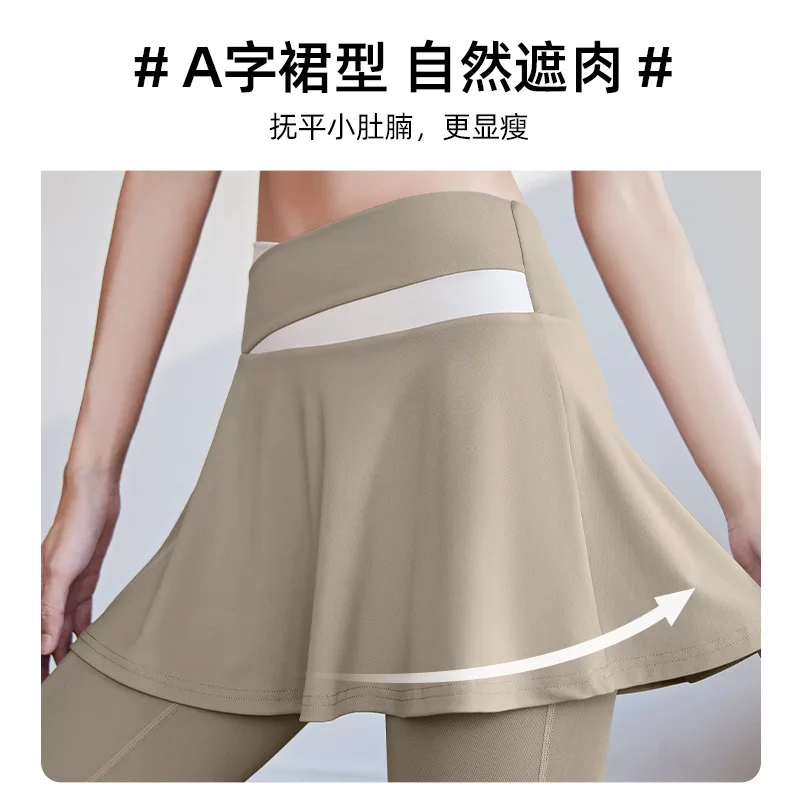 Two-Piece Anti-Exposure Cross Waist Japan Xxx Women Sexy Yoga Pants Camel Toe G High Waist Lift Flared Yoga Leggings