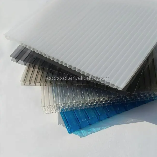 Wholesale Smoke Durable Light Grey Polycarbonate Hollow Panel Balcony Shed Skylight