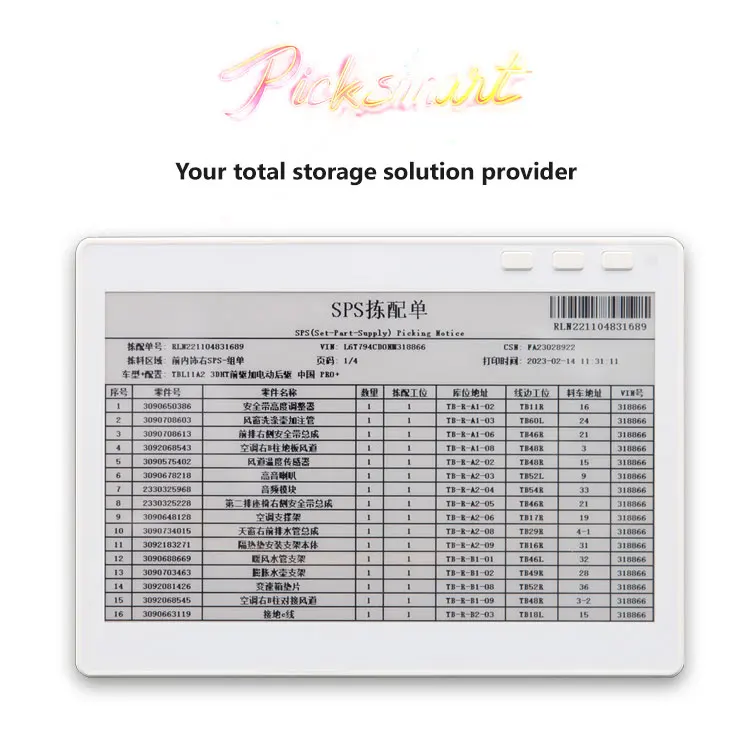 ptl wireless Electronic shelf label with screen pick to/by light ESL Electronic Rack Tag for warehouse WMS picking tags manufacture