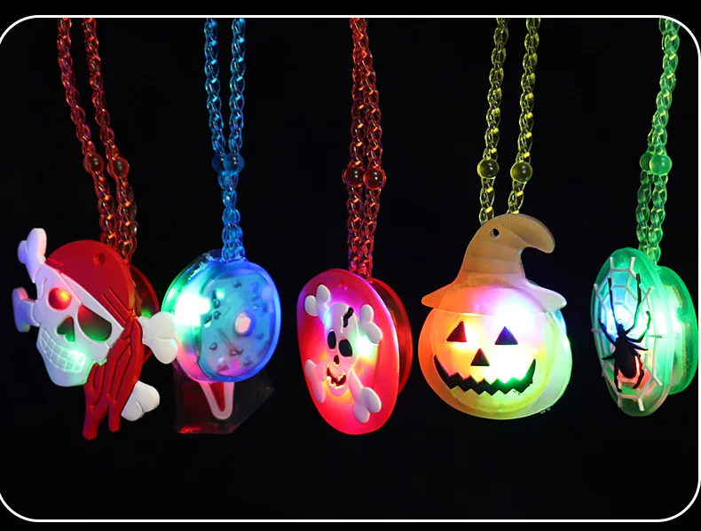 Новый дизайн, светящийся в темноте светящийся браслет на Хэллоуин, кольцо, ожерелье, игрушки для детей