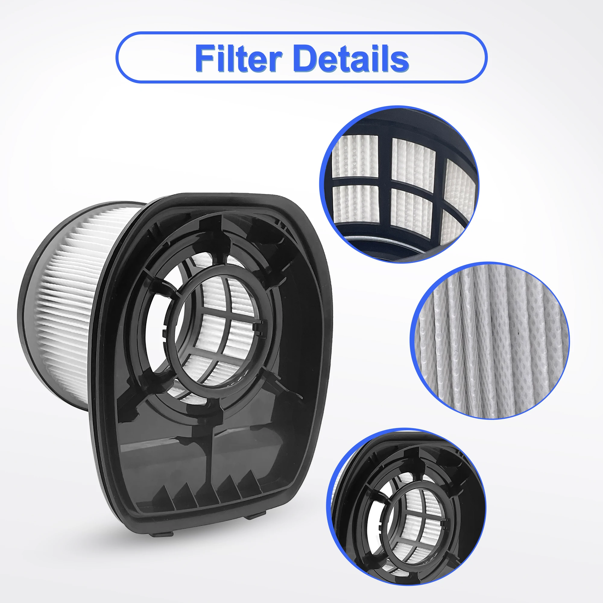 High Quality Vacuum Filters Compatible with Sharks Rocket Pet Pro IZ662H IZ682H Stick Vacuum Cleaner Replacement Parts