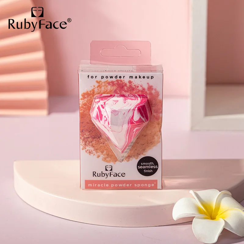 Rubyface diamond beauty makeup sponge wet