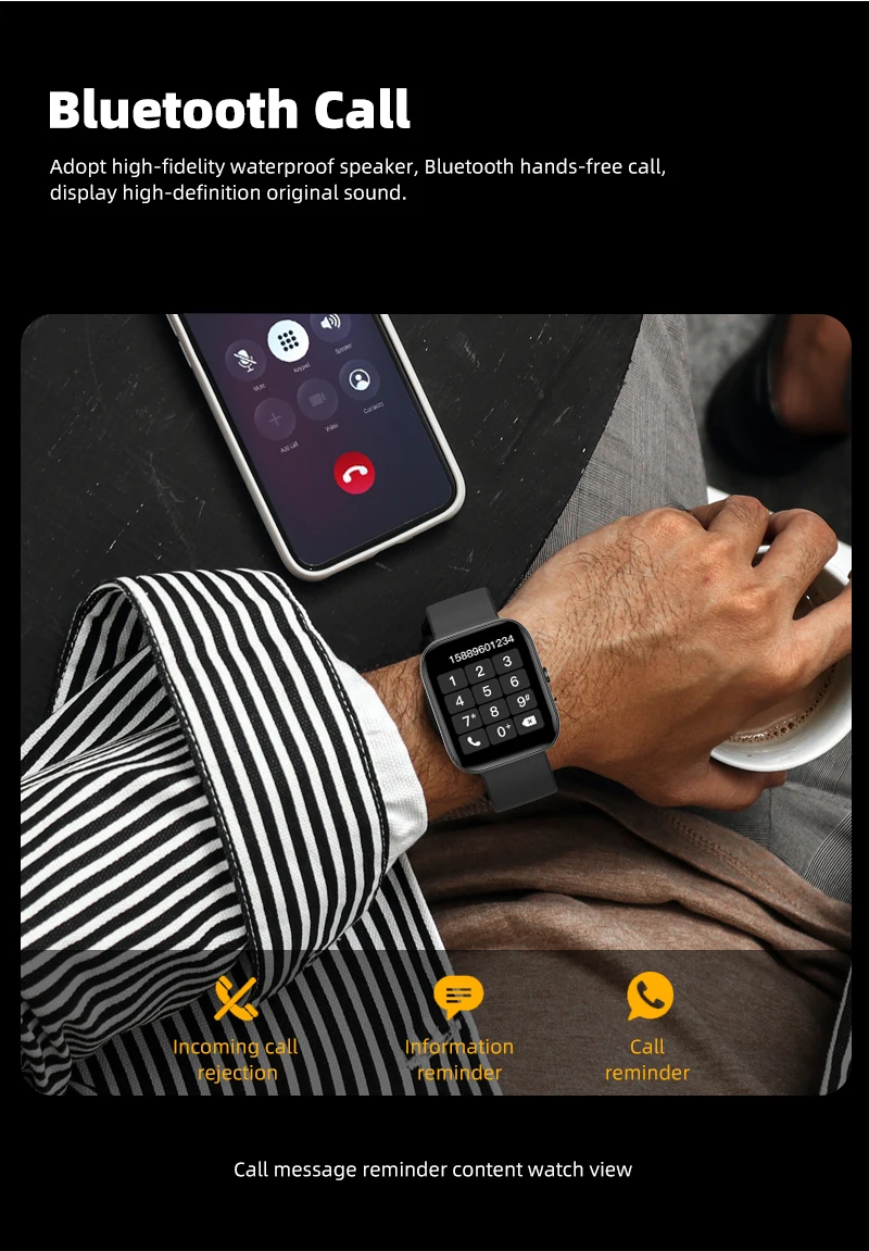  C08 Smart Watch 2026 Sleep Heart Rate Monitoring IP67 Fitness Tracker BT Call Outdoor Sport Smart Watch for Men Women