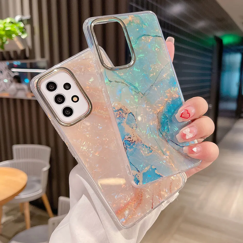 Imd Phone Case For Galaxy S24 S24+ S23 S23+ S22 S22+ Ultra Fe 5G Electroplate Cases Luxury Plating Marble Iphone Sjk158 Laudtec factory