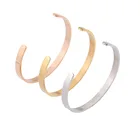 Stainless Steel Bracelets Gold Plated Diy Jewelry Cuff Bangles Engraveable Stainless Steel Cuff Bracelets Custom Made For Women