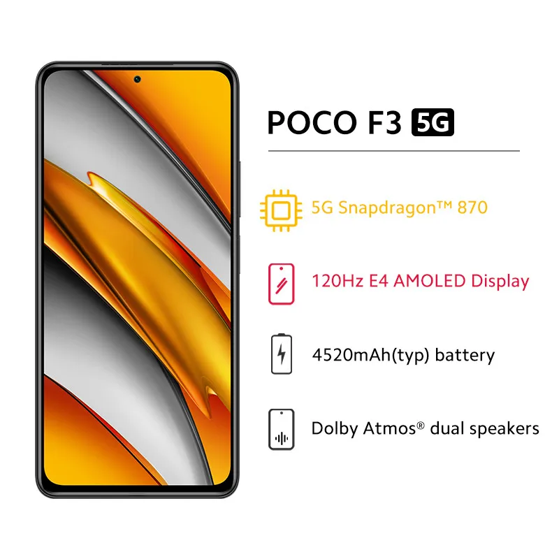 Xiaomi POCO F3 5G - 8GB RAM, 256GB Storage, 120hz Display