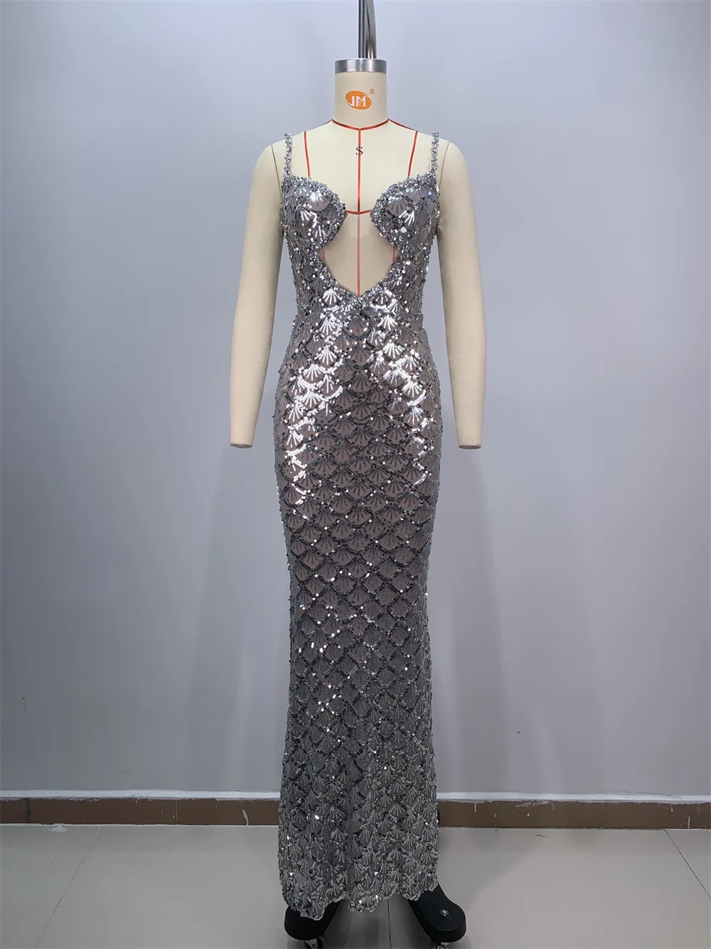 Silver Sequin Ball Gown Evening Dress & Party Wear For Women| Min Order 1 ct Silver Sequin Ball Gown Evening Dress & Party Wear For Women| Min Order 1 ct