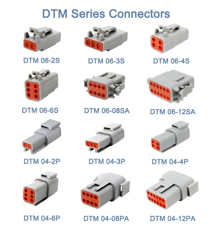 Deutsch Dtm Series 8 Pin Way Male Automotive Waterproof Connector Dtm04 ...