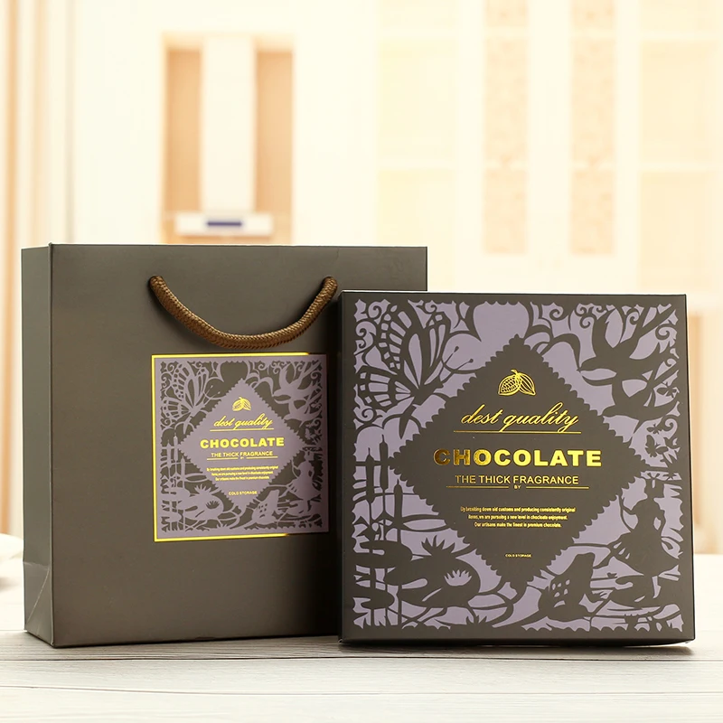 Custom Printed Chocolate Gift Box with 350gsm Cardpaper and CMYK+PMS Color for Candy Packaging