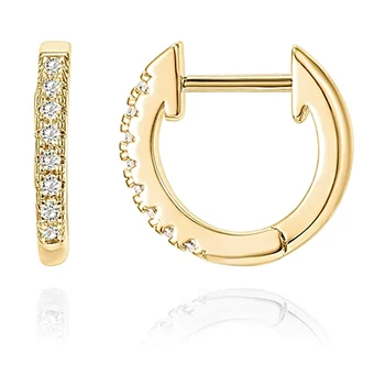 925 Sterling Silver Hoop Earring 14k Gold Plated Huggie Earrings For Women