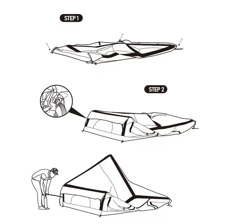 Inflatable Camping Tent Family Tent Easy Setup 4 Season Waterproof