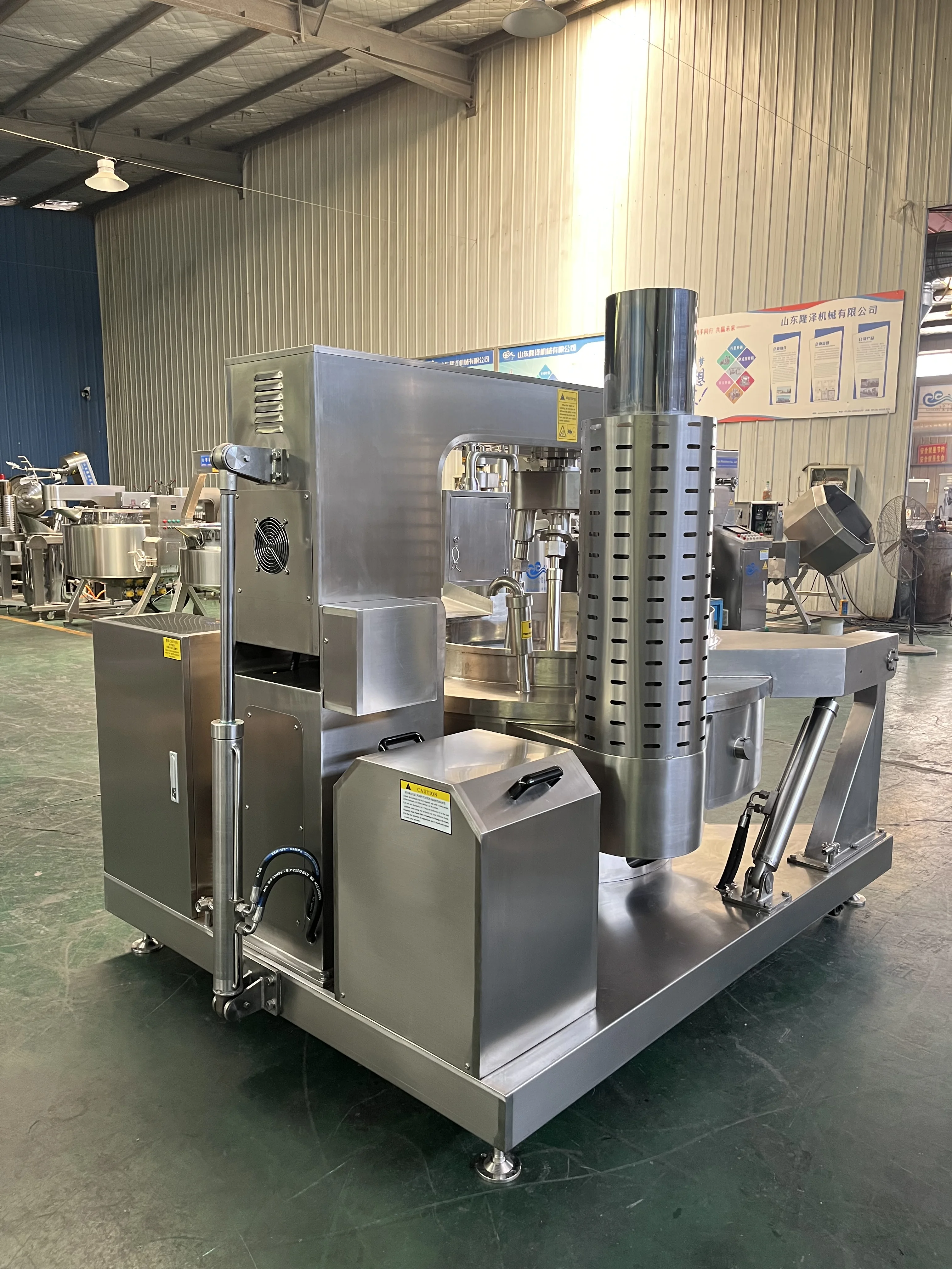 Automatic Commercial Sugar Caramel Food Industrial Gas Electric Tilting Cooking Pot with Mixer Jam Cooking Mixer Machine