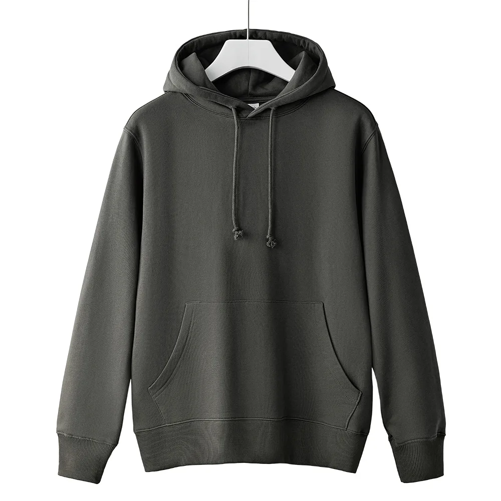 Men’s Heavyweight Sweater High Quality Combed Cotton Fleece Fashion Trendy Blank Hoodie Private Tag
