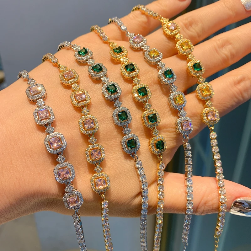 Kis‐My‐Ft2仕様！ESTELLE カラフルストーン プラチナブレスレット カラフルストーンの金色ブレスレット Kis‐My‐Ft2仕様！ESTELLE