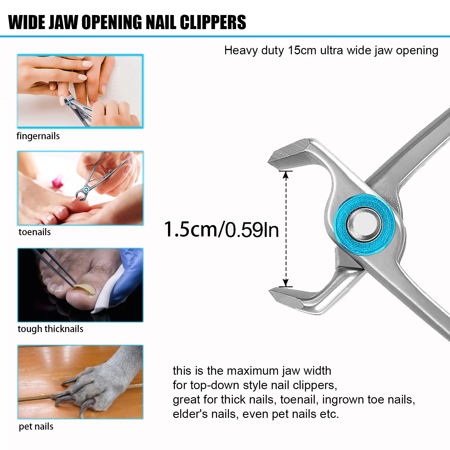 Extra Large Toe Nail Clippers For Thick Nails Heavy Duty Professional UK  Stock