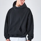 Hoodies Oversized Hoodie Custom Logo High Quality Thick Cotton French Terry Drop Shoulders Oversized Pullover Hoodies