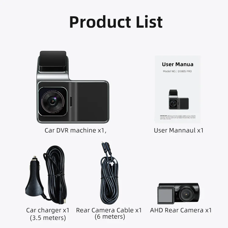 TOUCH VERSION Dash Cam Front and Rear 4k Dual Lens 3 Inch with Touch Panel 2k+1080P for 4K Ultra HD Night Vision Quality details